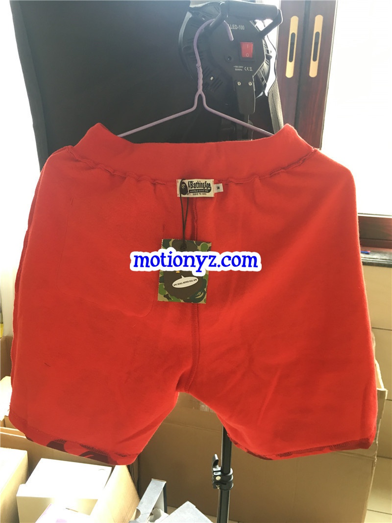 Red Bape Camo Shorts